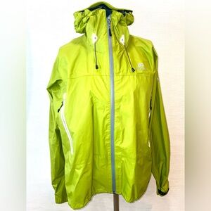 Mountain Equipment Paclite Gore Tex Green Hooded Full Zip Jacket sz Large NWT